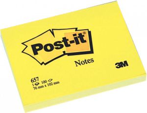 Post-It Notes ft 76 x 102 mm geel blok van 100 vel