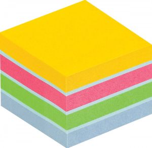 Post-It Notes mini kubus 400 vel ft 51 x 51 mm geassorteerde kleuren op blister