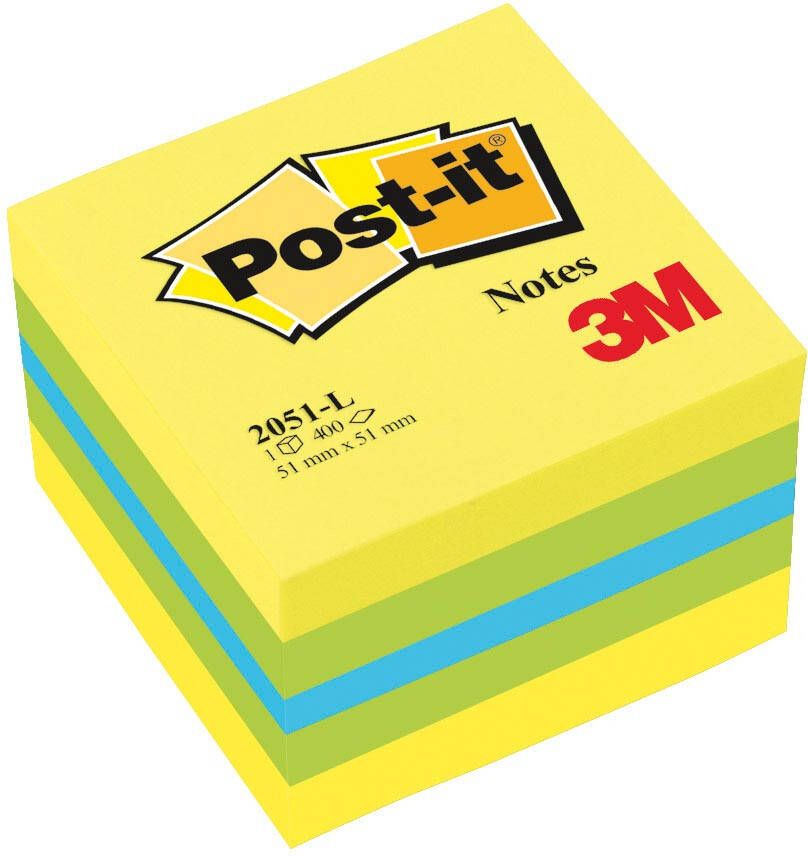 Post-It Notes mini kubus 400 vel ft 51 x 51 mm groen