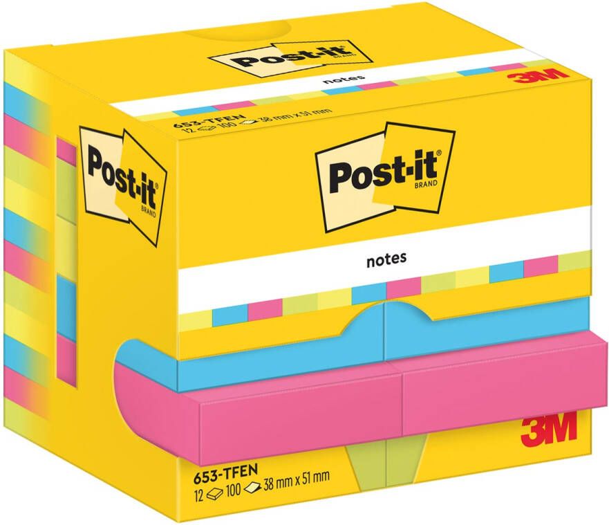Post-It Notes Vitality 100 vel ft 38 x 51 mm pak van 12 blokken