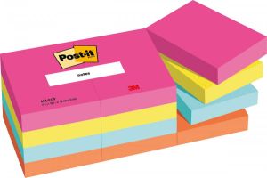 Post-it Notes Poptimistic colour collection ft 38 X 51 mm 100 vel pak van 12 blokken