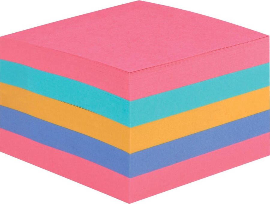 Post-It Super Sticky Notes kubus 440 vel ft 76 x 76 mm geassorteerde regenboogkleuren