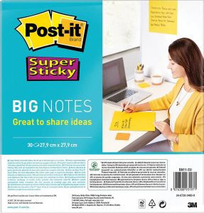Post-It Super Sticky Big Notes 30 vel ft 280 x 280 mm geel