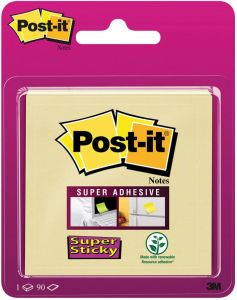Post-It Super Sticky notes 90 vel ft 76 x 76 mm geel