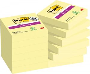 Post-It Super Sticky notes Canary Yellow 90 vel ft 47 6 x 47 6 mm 8 + 4 GRATIS