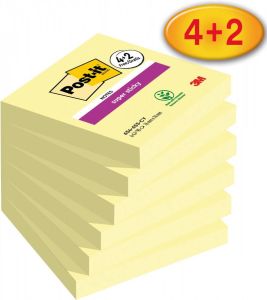 Post-It Super Sticky notes Canary Yellow 90 vel ft 76 x 76 mm 4 + 2 GRATIS