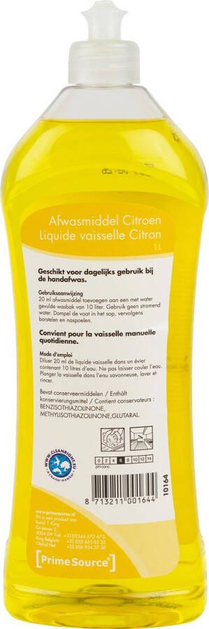 Primesource handafwasmiddel citroen fles van 1 l