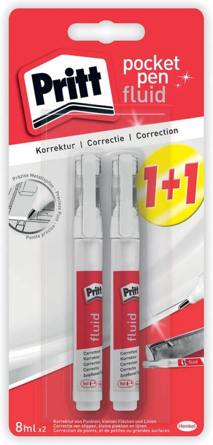 Pritt correctiepen Pocket Pen blister 1 + 1 gratis