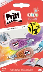 Pritt correctieroller Micro Roller blister met 2 stuks waarvan 2de aan halve prijs