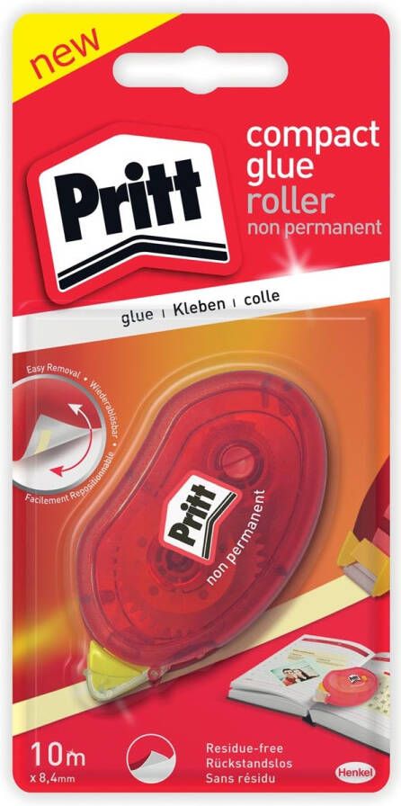 Pritt Lijmroller Compact non permanent 10m op blister