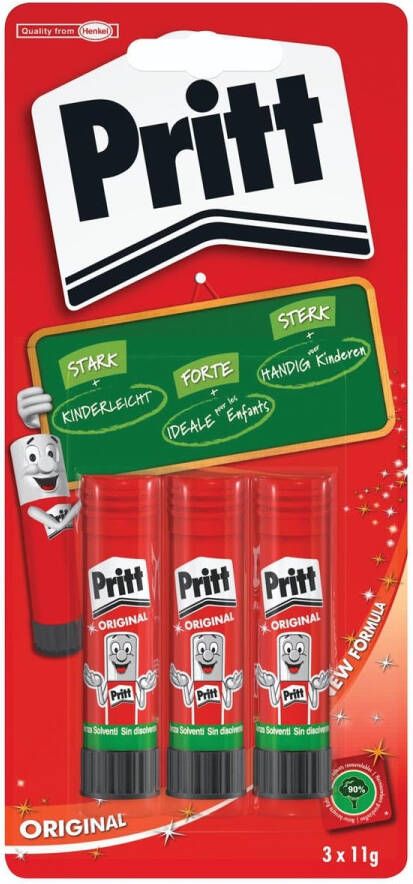 Pritt Lijmstift Stick Original 11gr blisterà 3 stuks