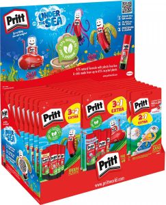 Pritt plakstiften en correctierollers display van 23 stuks