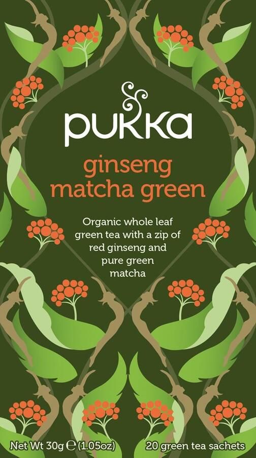 Pukka thee bio Ginseng Matcha Green pak van 20 stuks