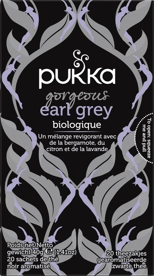 Pukka thee bio Gorgeous Earl Grey pak van 20 stuks