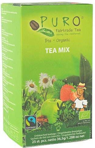 Puro Bio thee Mix fairtrade pak van 25 zakjes