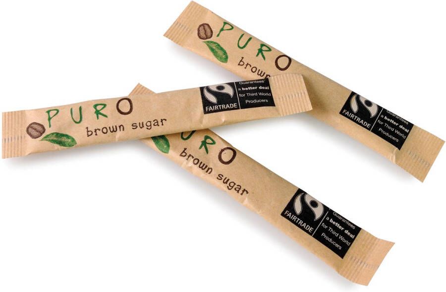 Puro suikersticks fairtrade rietsuiker 3 g pak doos 1000 stuks