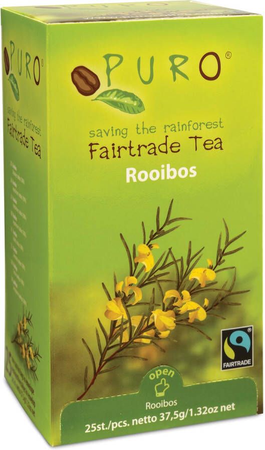 Puro thee rooibos fairtrade pak van 25 zakjes