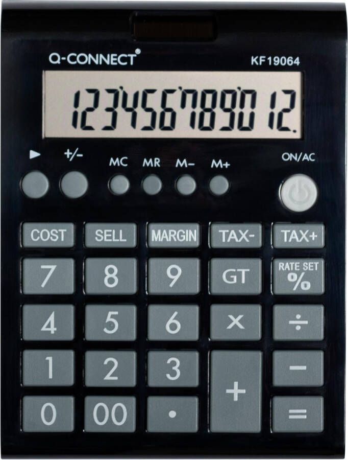 Q-CONNECT bureaurekenmachine KF19064 12 cijfers zwart