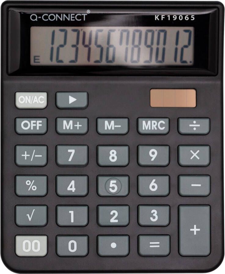 Q-CONNECT bureaurekenmachine KF19065 12 cijfers zwart