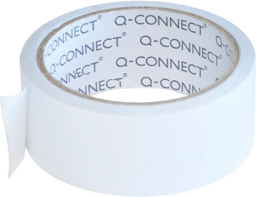 Q-CONNECT dubbelzijdige tissuetape 38 mm x 10 m 90 micron transparant