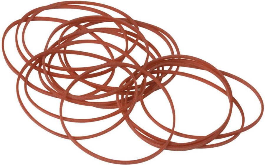 Q-CONNECT elastieken breedte 1 5 mm lengte 80 mm 100g rood