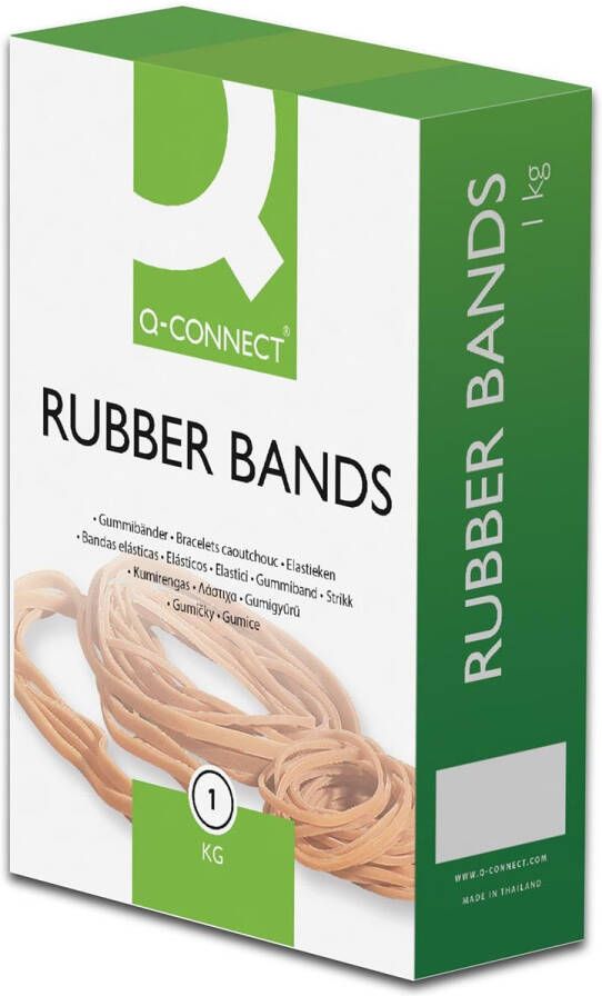Q-CONNECT elastieken breedte 2 mm lengte 120 mm doos van 1 kg