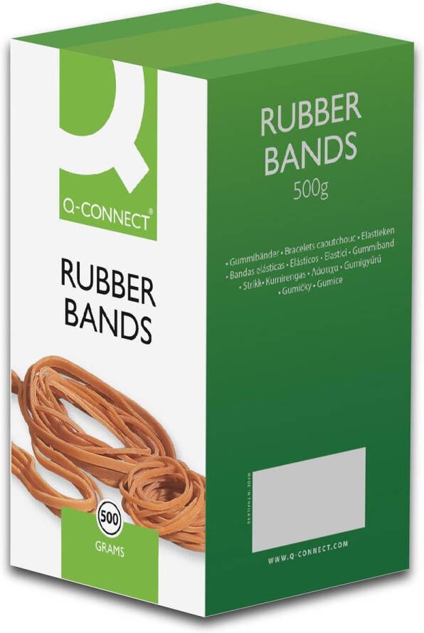 Q-CONNECT elastieken breedte 3 mm lengte 150 mm nr 38 doos van 500 g