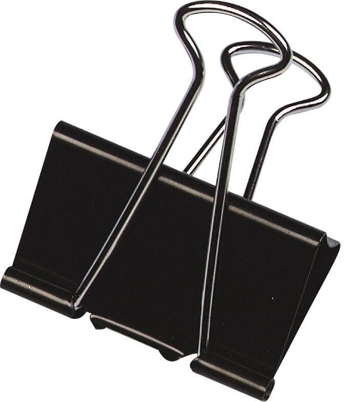 Q-CONNECT foldbackclip zwart 19 mm doosje van 10 stuks