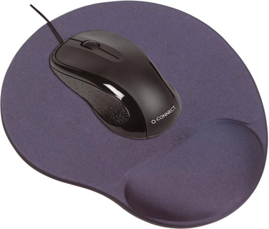 Q-Connect Q Connect gel muismat met polssteun zwart