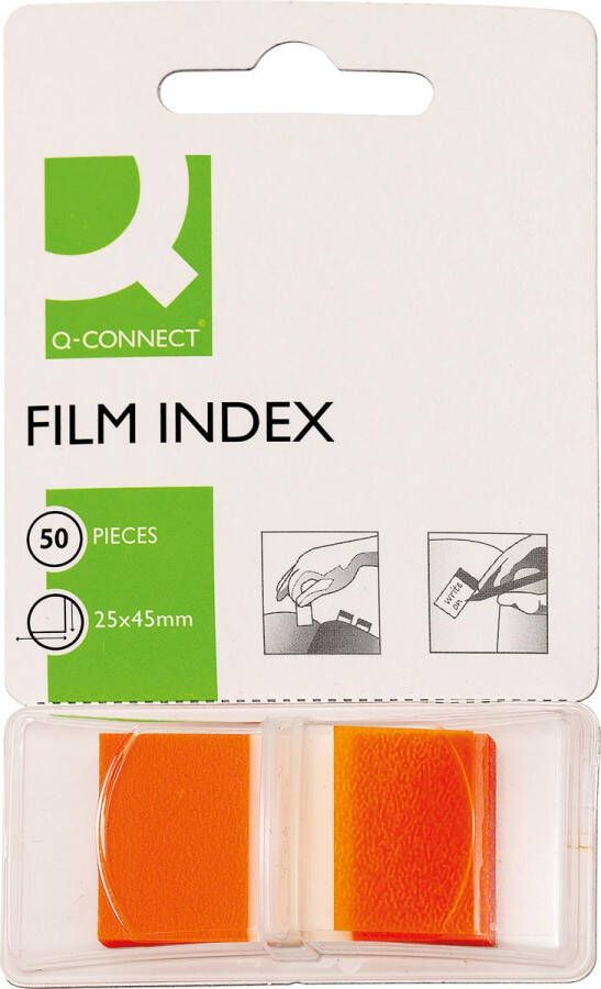 Q-CONNECT index ft 25 x 45 mm 50 tabs oranje