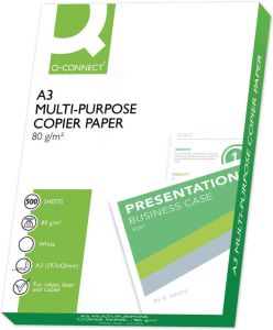 Q-CONNECT kopieerpapier ft A3 80 g pak van 500 vel wit