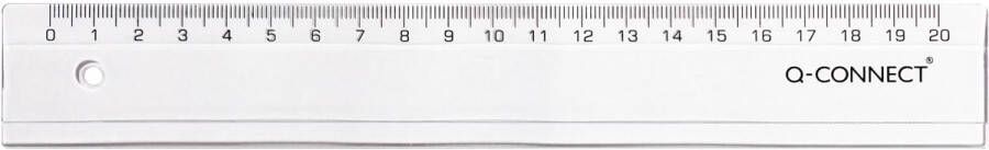 Q-CONNECT meetlat plastic in etui 20 cm