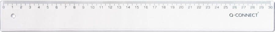Q-CONNECT meetlat plastic in etui 30 cm