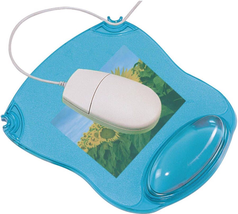 Q-Connect Q Connect gel muismat met polssteun blauw