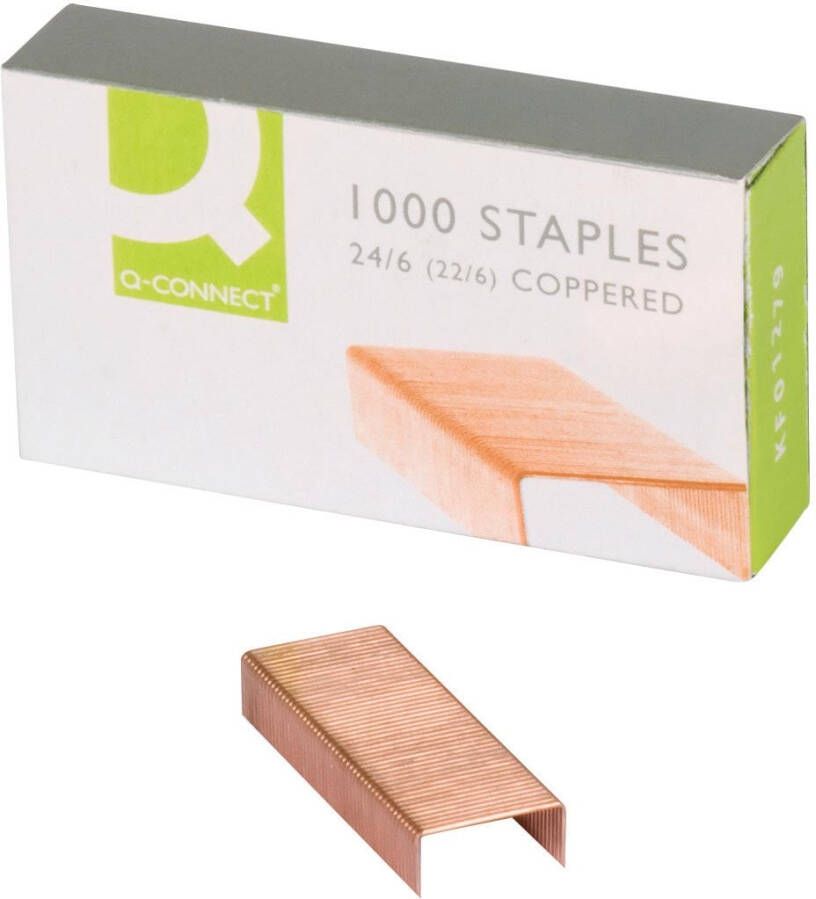 Q-CONNECT nietjes 24 6 verkoperd doos van 1.000 nietjes