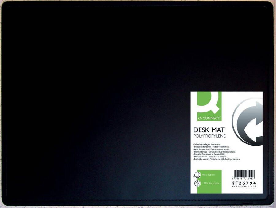 Q-CONNECT onderlegger ft 53 x 40 cm zwart