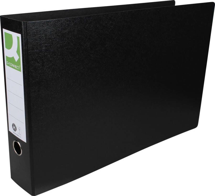 Q-CONNECT ordner voor ft A3 uit karton liggend rug van 8 cm zwart