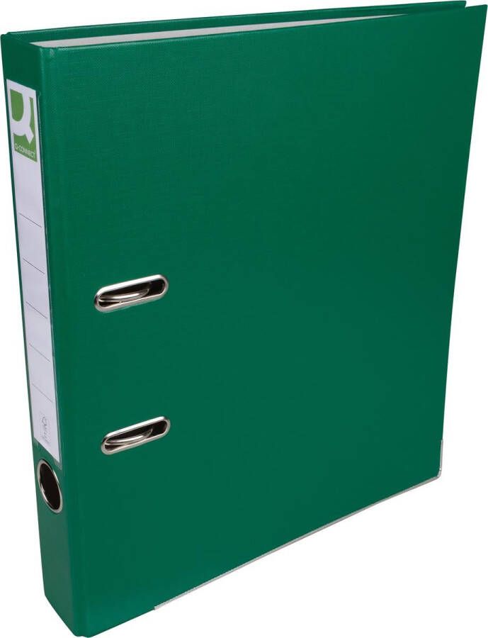 Q-CONNECT ordner voor ft A4 uit PP en papier met beschermrand rug van 5 cm groen