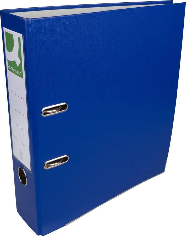 Q-CONNECT ordner voor ft A4 uit PP en papier met beschermrand rug van 8 cm blauw