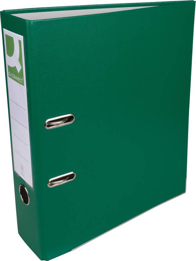 Q-CONNECT ordner voor ft A4 uit PP en papier met beschermrand rug van 8 cm groen