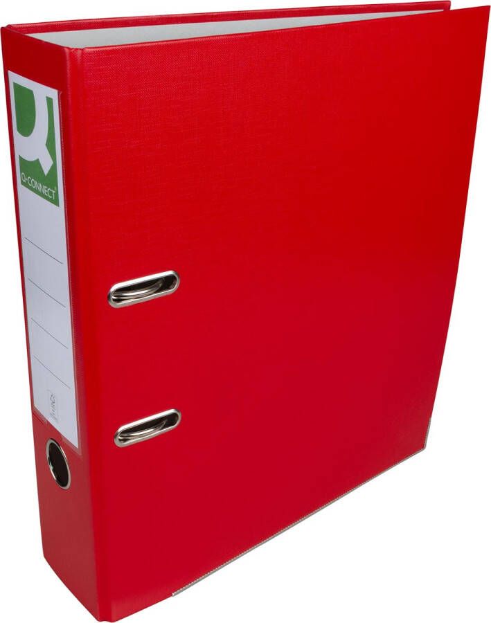 Q-CONNECT ordner voor ft A4 uit PP en papier met beschermrand rug van 8 cm rood