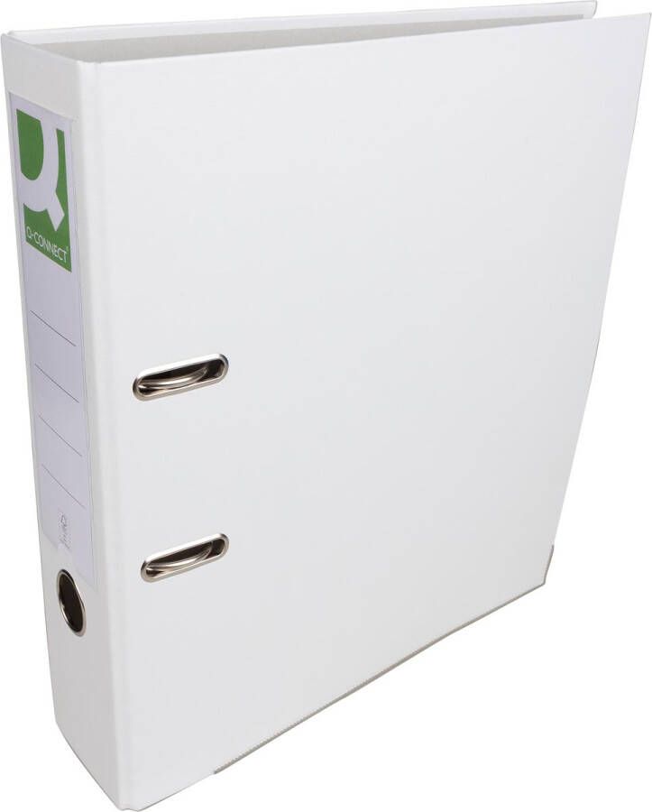 Q-CONNECT ordner voor ft A4 uit PP en papier met beschermrand rug van 8 cm wit