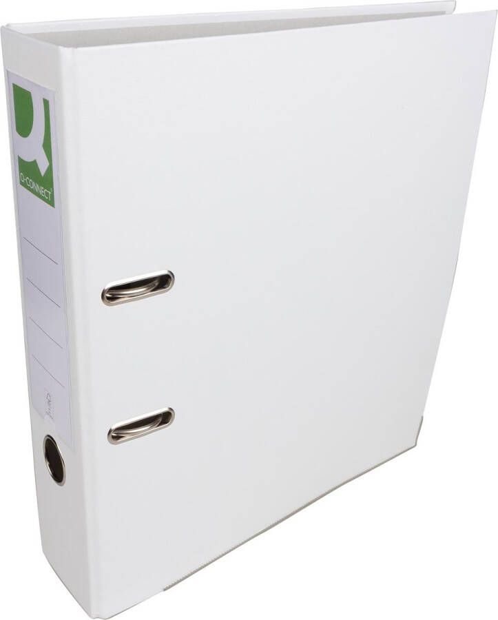 Q-CONNECT ordner voor ft A4 uit PP en papier met beschermrand rug van 8 cm wit