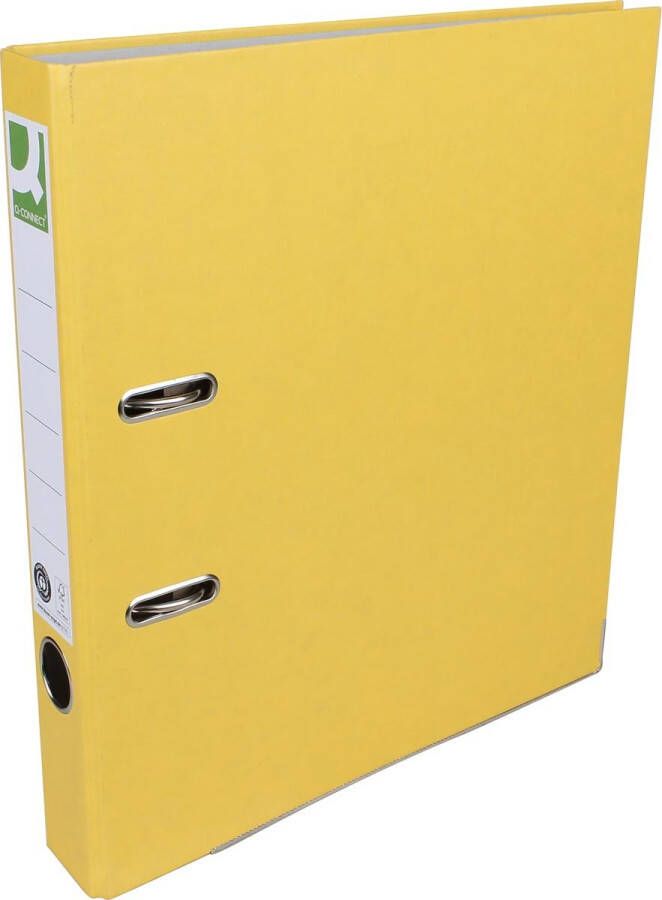 Q-CONNECT ordner voor ft A4 uit Recycolor papier rug van 5 cm geel