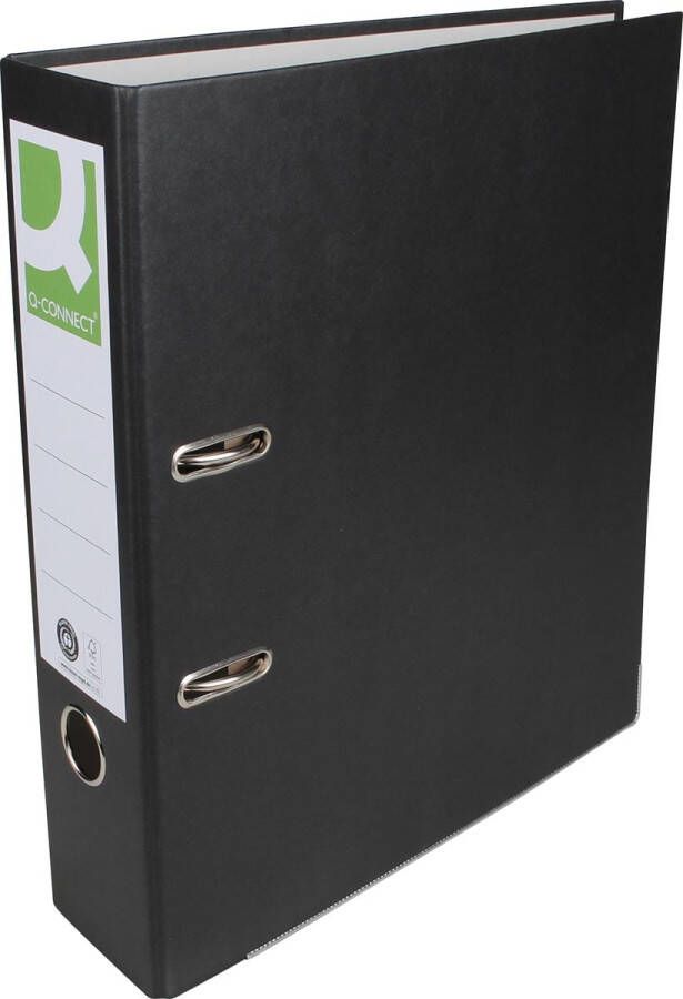 Q-CONNECT ordner voor ft A4 uit Recycolor papier rug van 8 cm zwart