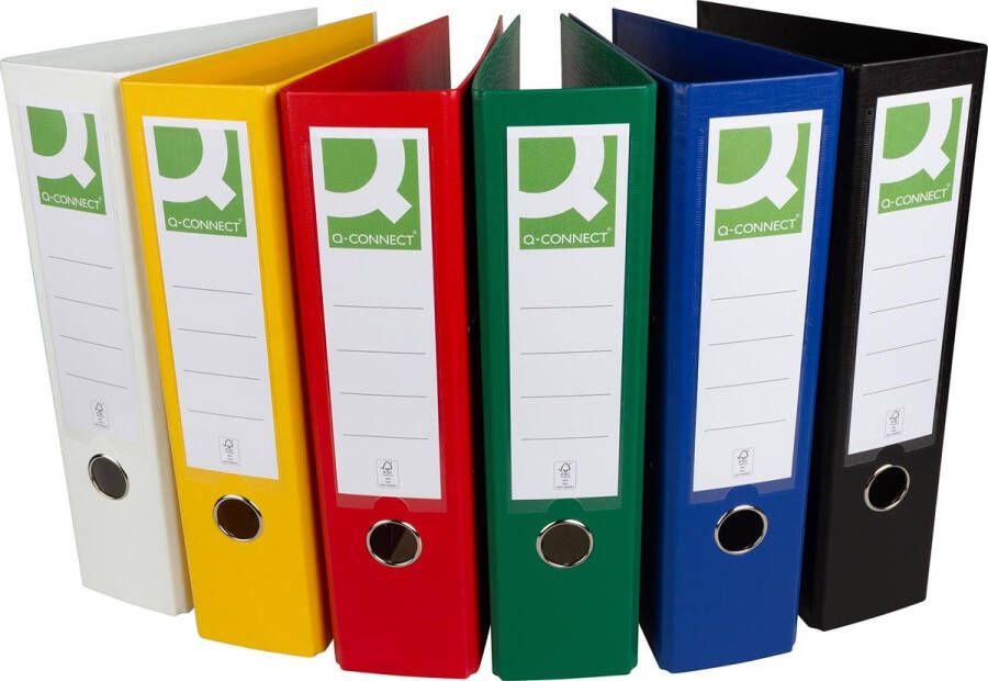 Q-CONNECT ordner voor ft A4 volledig uit PP rug van 8 cm geassorteerde kleuren
