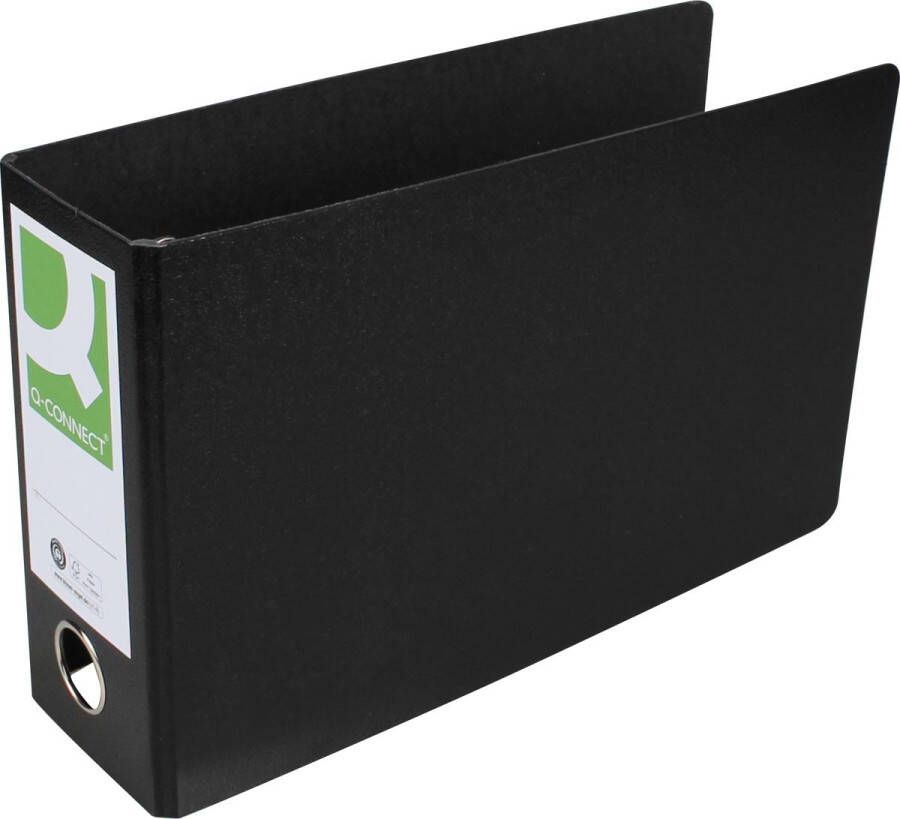 Q-CONNECT ordner voor ft A5 uit karton liggend rug van 8 cm zwart