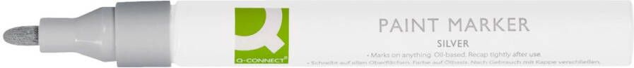 Q-CONNECT paint marker op oliebasis ronde punt zilver