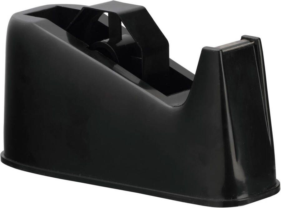 Q-CONNECT plakbandafroller voor rollen van 25 x 33 m of 25 x 66 m zwart