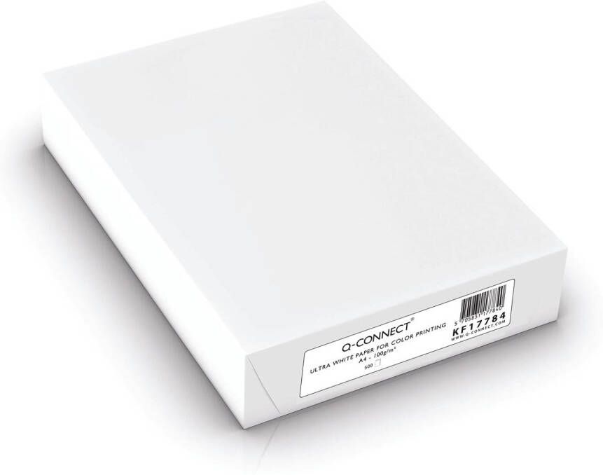 Q-CONNECT presentatiepapier ultra white ft A4 100 g pak van 500 vel wit